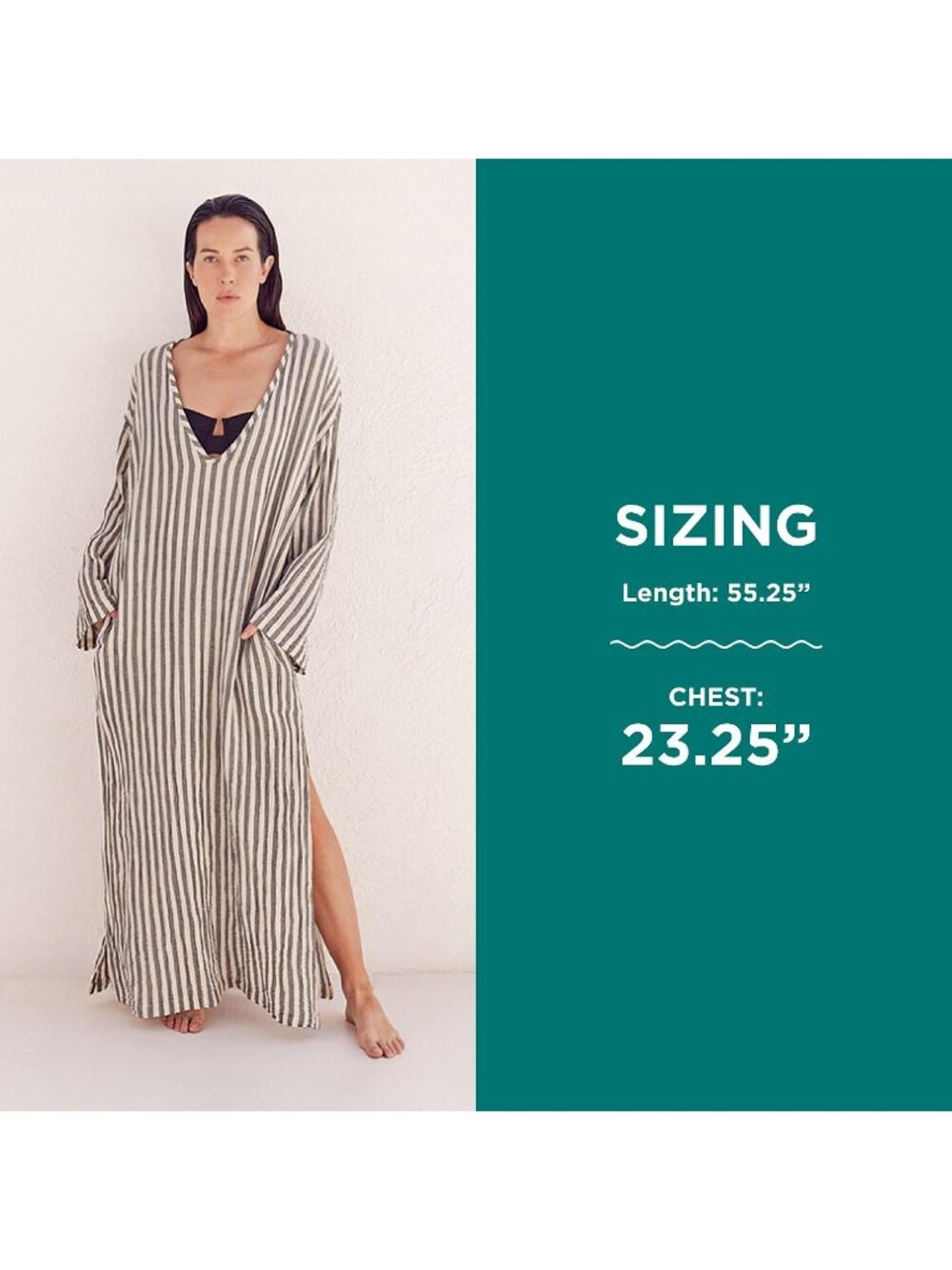 Women Grey Organic Cotton Gauze Sand Cloud Beach Coverup Swimsuit Coverup V-neck - Picture 4 of 6